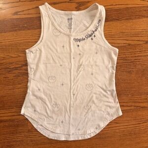 Disney Parks Star Wars Embroidered "May The Force Be With You" Tank Size S